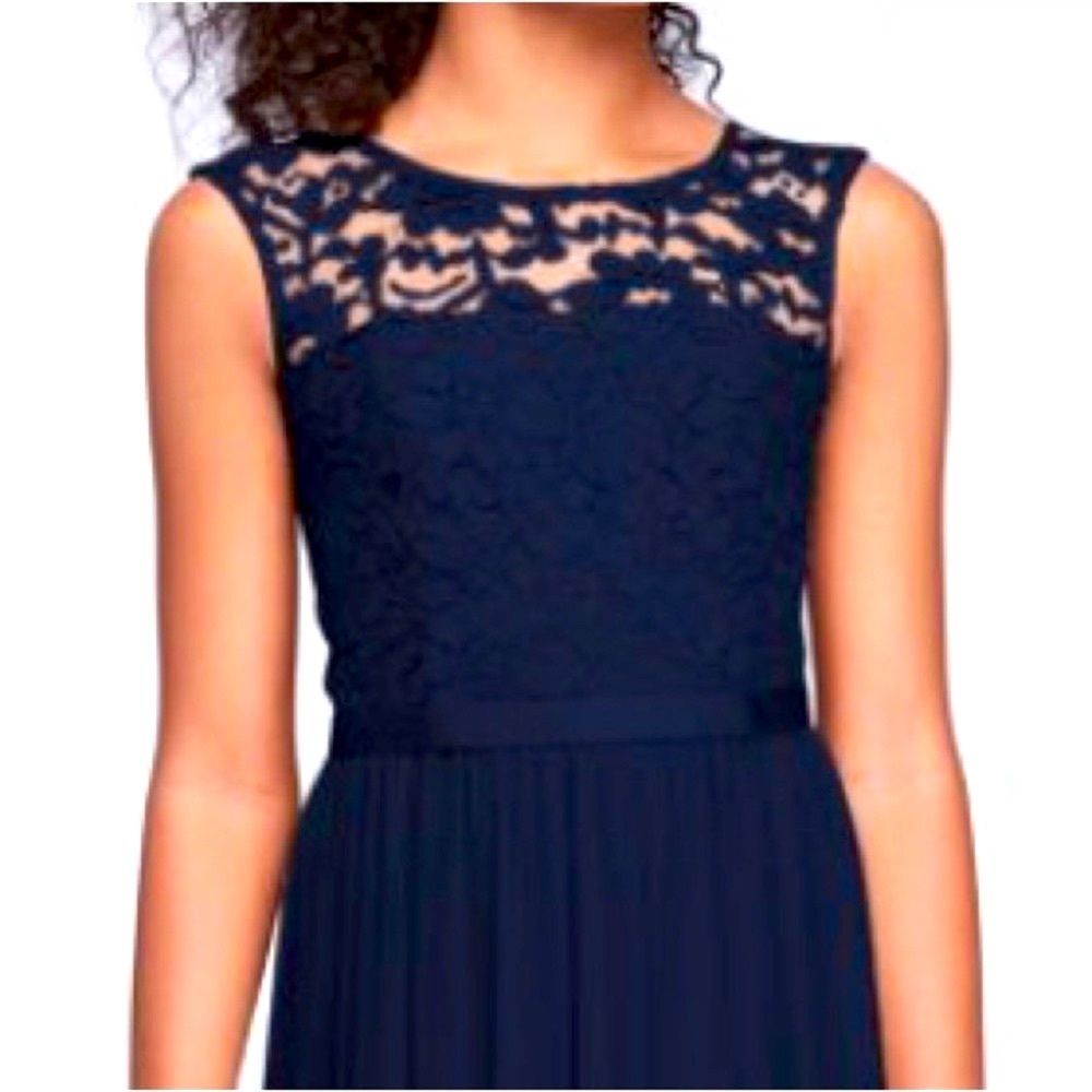 David’s Bridal Bridesmaids Dress Sz 4 Marine Blue